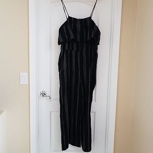 Black stripe jumpsuit